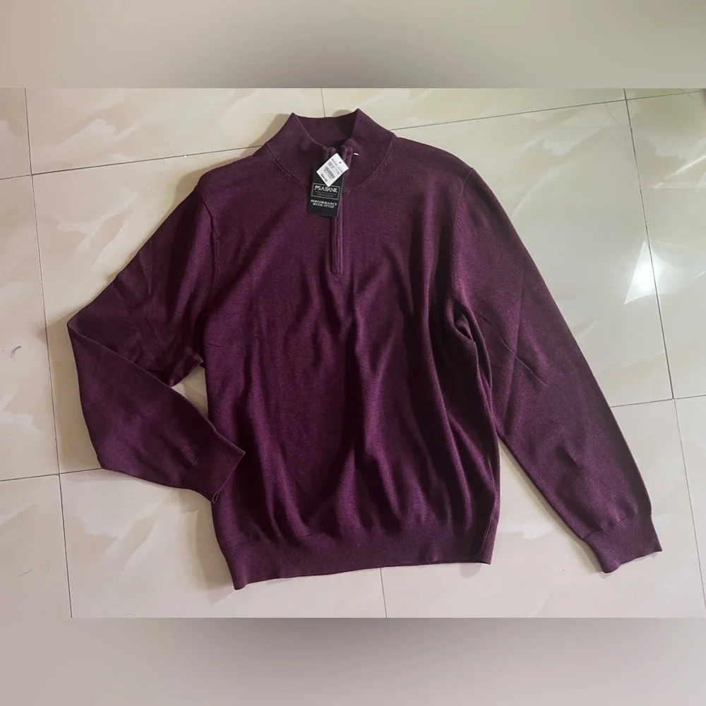 COPY - Jos A Banks Men’s Merino Wool 1/4 Zip Pullover. Size XL